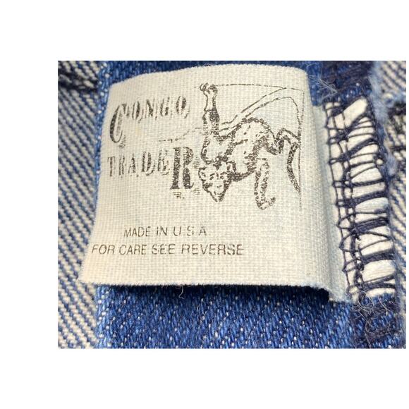 Vintage Congo Trader Paperbag Blue Denim Ultra High-Rise Jeans Women's Size 14 - Picture 3 of 9
